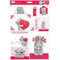 A4-Die cortar brillado primeros, 2 hojas, Me To You