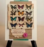 Crafter's Companion A5 carimbos de borracha desmontado definido: pássaros, borboletas, coroa e uma carruagem com cavalo