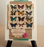 Crafter's Companion A5 sellos de caucho sin montar establecen: pájaros, mariposas, la corona y el carro con el caballo