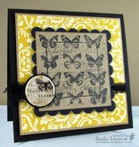 Crafter's Companion A5 Unmounted rubber stamps set: birds, butterflies, crown and carriage with horse