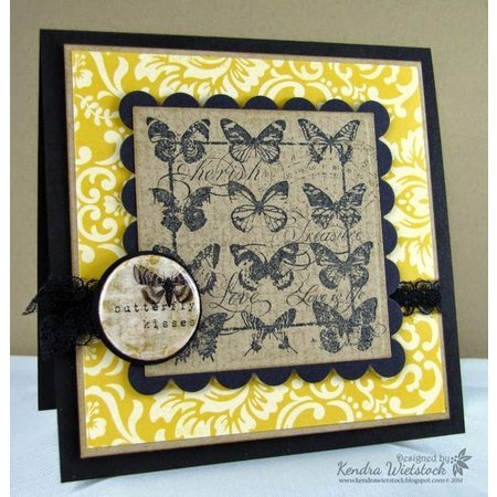 Crafter's Companion A5 Unmounted rubberen stempels set: vogels, vlinders, kroon en koets met paard