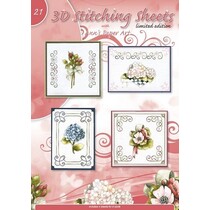 Pretty embroidery patterns with 3D motifs No.21