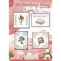 Pretty embroidery patterns with 3D motifs No.21