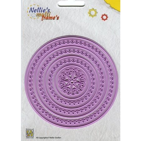 Nellie snellen Ponsen en embossing sjabloon: Multi kader rond