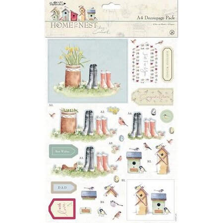 Docrafts / Papermania / Urban A4 Decoupage Set, Frühlingsmotive