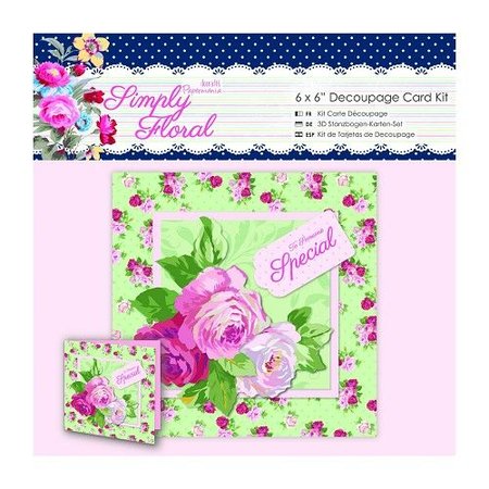 Docrafts / Papermania / Urban Decoupage Card Set, Simply Floral, Speciale gelegenheden