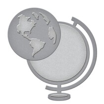 Poinçonnage et gaufrage modèle: un globe