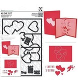 X-Cut / Docrafts X-cut, modelo soco, A5 Set (11pcs) - Pop Up cartão do amor