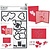 X-Cut / Docrafts X-taglio, template pugno, A5 Set (11pcs) - Pop Up Scheda Amore