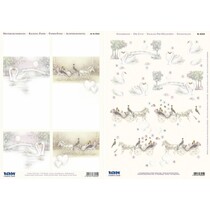 3D die feuille de coupe + proue de fond, "mariage"