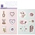 Cart-Us Autocollants de scintillement relief de la Kollection Vintage Romantique,