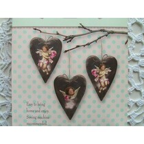 Tilda Craft Set corações de veludo