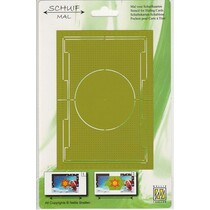 Metal template for slide card