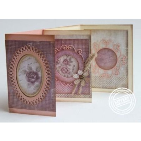 Joy!Crafts und JM Creation Punching and embossing template: Mery's oval