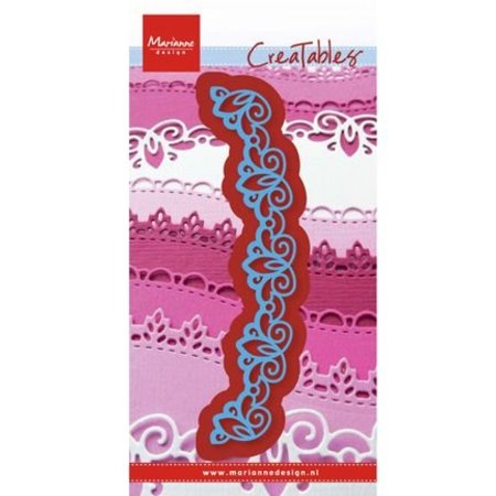 Marianne Design Troquelado y estampado de plantilla: Frontera de la vendimia