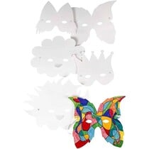 Fai maschere di carnevale, 15-20 cm, 5 assortiti,