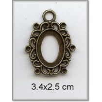 Charm - frame, metall, 3,4 x 2,5cm.
