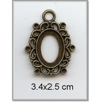 Charm - frame, metal, 3.4 x 2.5 cm.