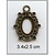 Embellishments / Verzierungen Charm - ramme, metall, 3,4 x 2,5 cm.