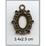 Embellishments / Verzierungen Charm - frame, metal, 3.4 x 2.5 cm.