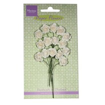 Paper Flower, Rosen, weiss