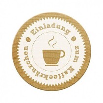 Woodies stamps, invitation to coffee party