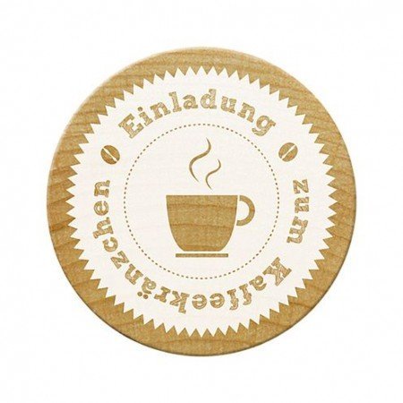 Stempel / Stamp: Holz / Wood Woodies postzegels, uitnodiging voor koffie partij