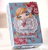 Crafter's Companion Stamp + voet tap Kaart: Meisje met Cupcake