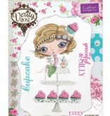 Crafter's Companion Stempel + bund tap Kort: Pige med Cupcake