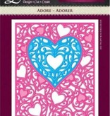 Die'sire Punching and embossing template: Filigree Heart frame