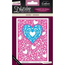 Punching and embossing template: Filigree Heart frame