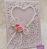 Die'sire Punching and embossing template: Filigree Heart frame