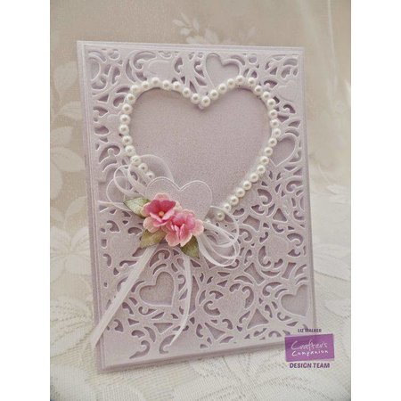 Die'sire Punching and embossing template: Filigree Heart frame