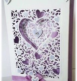 Die'sire Punching and embossing template: Filigree Heart frame