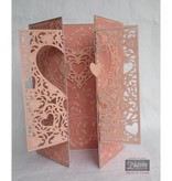 Die'sire Punching and embossing template: Filigree Heart frame