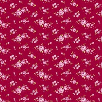 Katoenen stof, mini rozen, rood, 50 x 55 cm, 100% katoen