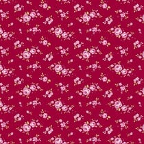 Tessuto di cotone, mini rosa, rosso, 50 x 55 cm, 100% cotone