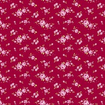 Le tissu en coton, mini rose, rouge, 50 x 55 cm, 100% coton