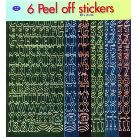 Sticker Autocollant réglé: lettres et chiffres!