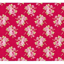 Rosa di cotone nonna, rosso, 50 x 70 cm, 100% cotone