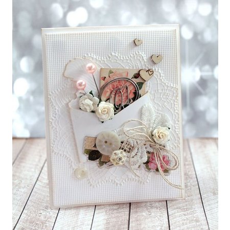 Spellbinders und Rayher Spellbinders, stempelen en Embossing Stencil, Shapeabilities voor 3 verschillende mini envelop