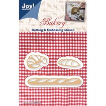 Ponsen en embossing sjabloon: brood, stokbrood en croissants