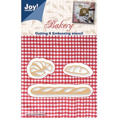 Joy!Crafts und JM Creation Punching and embossing template: bread, French bread and croissants