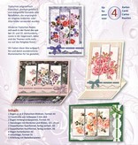 BASTELSETS / CRAFT KITS: Bastelset: Triptychonkarten (carte trifold) avec des fleurs
