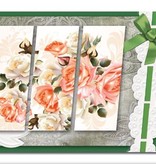 BASTELSETS / CRAFT KITS: Bastelset: Triptychonkarten (driebladige kaart) met bloemen