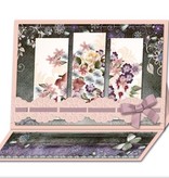 BASTELSETS / CRAFT KITS: Bastelset: Triptychonkarten (dreifach gefaltete Karten) mit Blumen