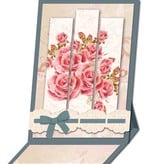 BASTELSETS / CRAFT KITS: Bastelset: Triptychonkarten (tarjeta tríptico) con flores