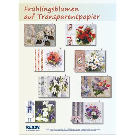 BASTELSETS / CRAFT KITS: Bastelset: Spring bloemen op transparant papier