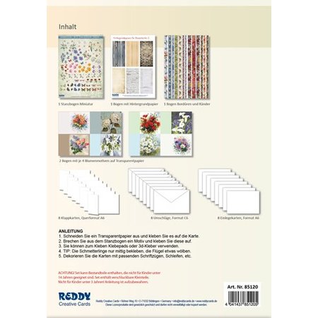 BASTELSETS / CRAFT KITS: Bastelset: Forår blomster på transparent papir