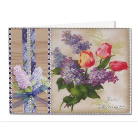 BASTELSETS / CRAFT KITS: Bastelset: Spring flowers on transparent paper